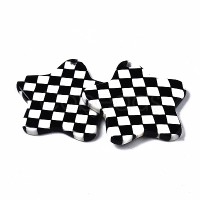 Opaque Cellulose Acetate(Resin) Pendants X-KY-Q057-004A-01-1