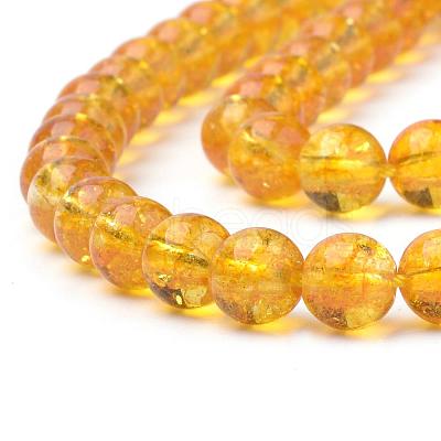 Synthetic Citrine Beads Strands G-S150-14-6mm-1