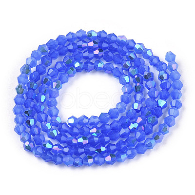 Imitation Jade Electroplate Glass Beads Strands LS-EGLA-A039-J2mm-L04-1