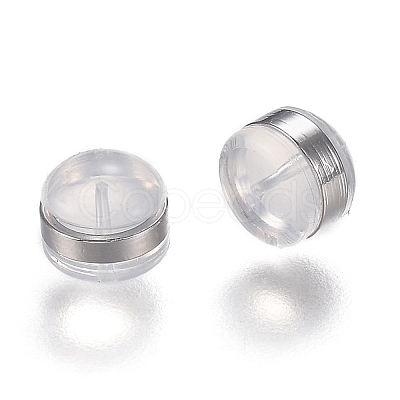 Brass Rings Silicone Ear Nuts SIL-N003-03S-1