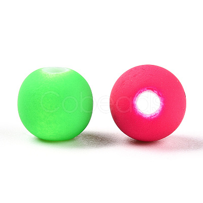 Spray Painted Acrylic Beads ACRP-N003-04B-M-1