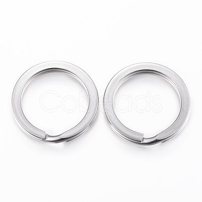 Tarnish Resistant 304 Stainless Steel Split Key Rings STAS-P177-2.3x26mm-P-1