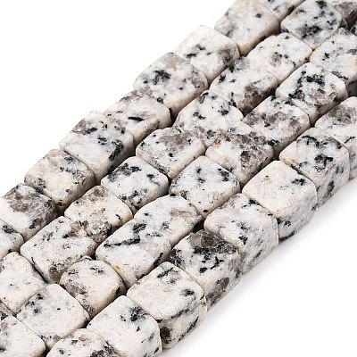 Natural White Sesame Jasper Beads Strands G-T139-6x6-33A-1