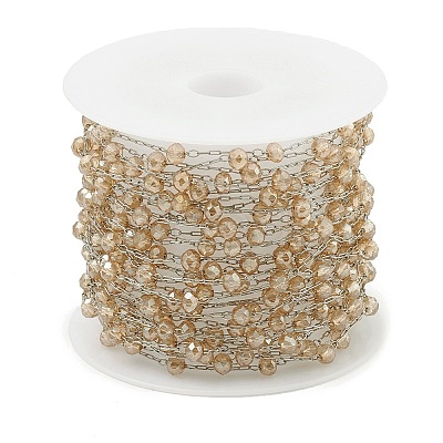 Glass Round Beaded Chains CHS-B003-04G-1