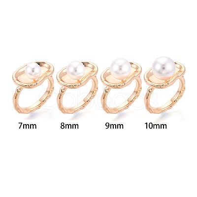 Oval Brass Finger Ring Settings KK-T076-37G-1