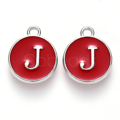 Platinum Plated Alloy Enamel Charms LS-X-ENAM-S118-03J-P-1