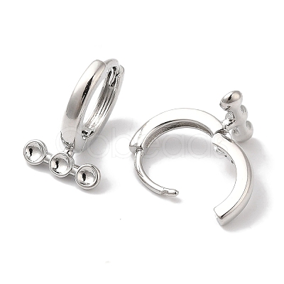 Brass Stud Earring Findings KK-U013-10P-1
