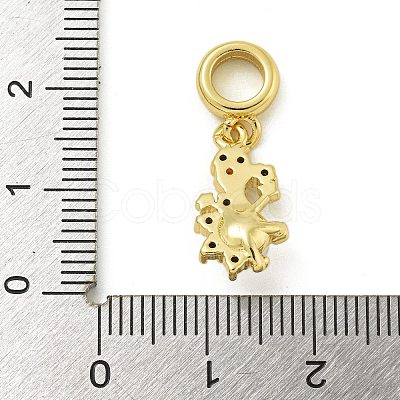 Rack Plating Brass & Cubic Zirconia & ABS Plastic Pearl European Pendants KK-Z067-61A-G-1