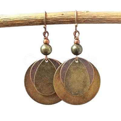 Bohemian Zinc Alloy Dangle Earrings WGF3874-01-1
