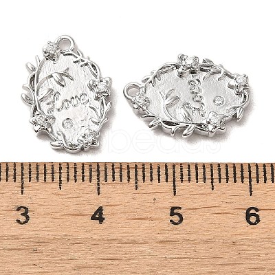 Valentine's Day Brass Micro Pave Clear Cubic Zirconia Pendants KK-G481-09P-1