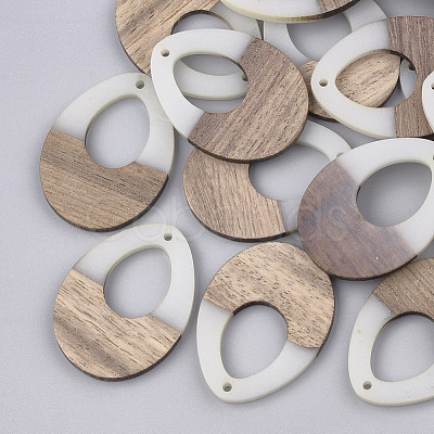 Resin & Walnut Wood Pendants RESI-S358-05E-1