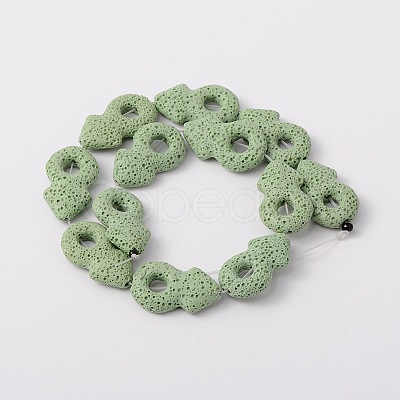 Synthetic Lava Rock Bead Strands G-N0093-15-1