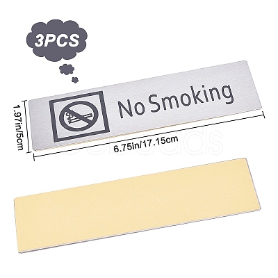 430 Stainless Steel Sign Stickers STAS-GF0001-06D-1