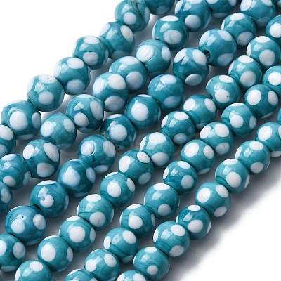 Handmade Lampwork Beads LAMP-D002-8mm-01E-1