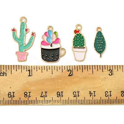 16Pcs 4 Styles Alloy Enamel Pendants ENAM-FS0001-86-1