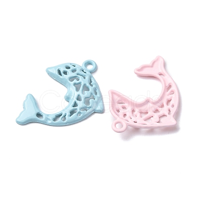 Spray Paint Alloy Pendants FIND-H060-01B-1