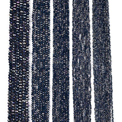 Electroplate Glass Beads Strands EGLA-A044-P2mm-B16-1