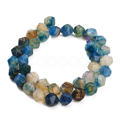 Natural Agate(Dyed & Heated) Beads Strands G-K425-B11-01-1