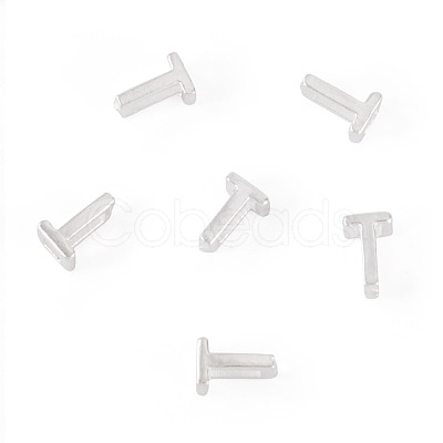 6Pcs 925 Sterling Silver Hollow Initial Beads STER-TA0001-53T-1