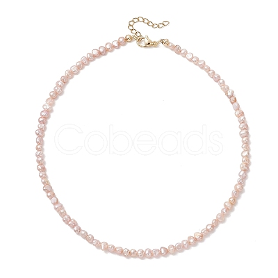 Natural Cultured Freshwater Pearl Two Sides Polished Beaded Necklaces NJEW-JN05777-1