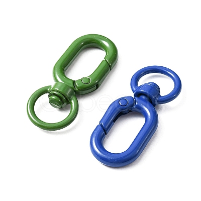 10Pcs Spray Painted Alloy Swivel Clasps FIND-YW0001-57-1