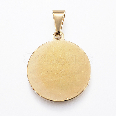 Real 18K Gold Plated 304 Stainless Steel Pendants STAS-H372-01K-1