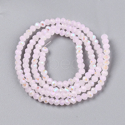 Electroplate Glass Beads Strands EGLA-A044-J1mm-L02-1