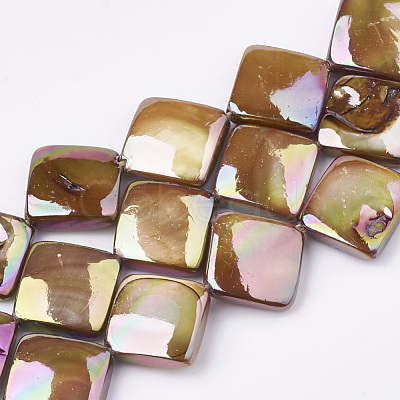 AB Color Natural Freshwater Shell Beads Strands X-SHEL-S274-36-1