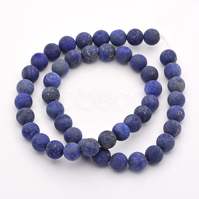 Natural Lapis Lazuli Round Beads Strands G-D660-6mm-1