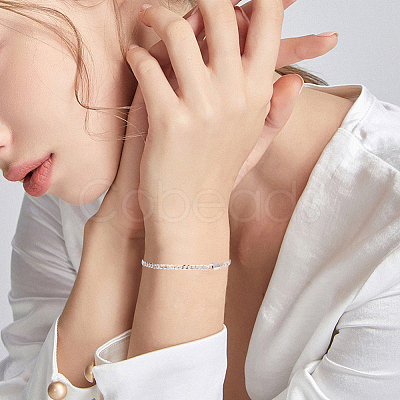 1Pc 925 Sterling Silver Curb Chain Bracelets BJEW-BBC0001-06C-1