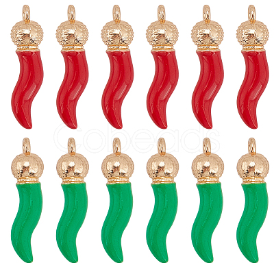 20Pcs 2 Colors Opaque Resin Pendants RESI-SC0006-21-1