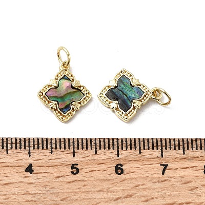 Brass Micro Pave Cubic Zirconia Pendants KK-K384-05G-1