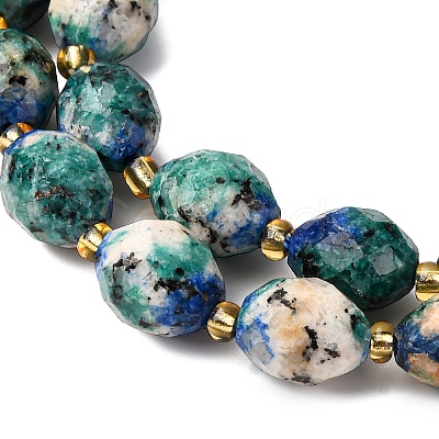 Natural Sesame Jasper Dyed Beads Strands G-D305-B02-03-1