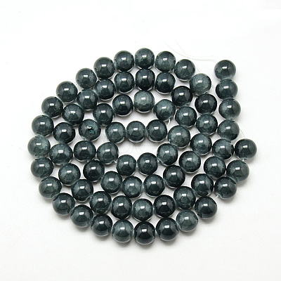 Baking Paint Crackle Glass Bead Strands DGLA-Q023-6mm-YS35-1