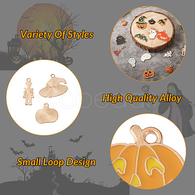 44pcs 22 style Alloy Enamel Pendants ENAM-MP0001-07-1