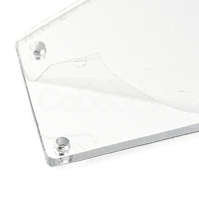 Translucent Acrylic Connector Charms MACR-G065-10A-02-1