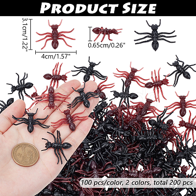 2 Sets 2 Colors Mini Plastic Ant Model DIY-NB0012-42-1