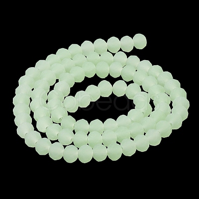 Imitation Jade Solid Color Glass Beads Strands EGLA-A034-J8mm-MD01-1