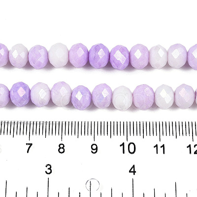 Anti-Tarnish Ombre Effect Dyed Glass Beads Strands GLAA-C023-02-B07-1