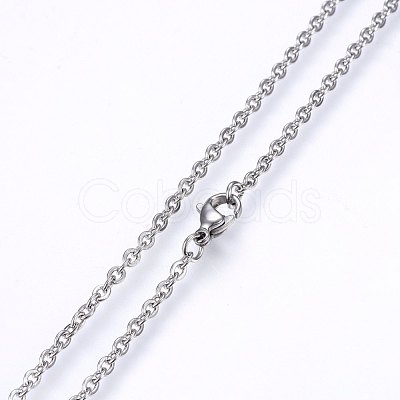 Non-Tarnish 304 Stainless Steel Cable Chains Necklaces NJEW-F226-04P-08-1
