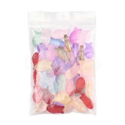 50Pcs Transparent Spray Painted Glass Beads GLAA-FS0002-06A-1