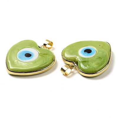 Handmade Evil Eye Lampwork Pendants LAMP-Q034-01-1