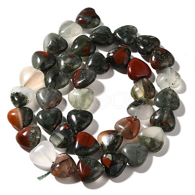 Natural African Bloodstone Beads Strands G-R190-10mm-56-1