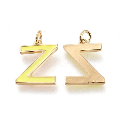 Brass Enamel Pendants KK-R139-02Z-1