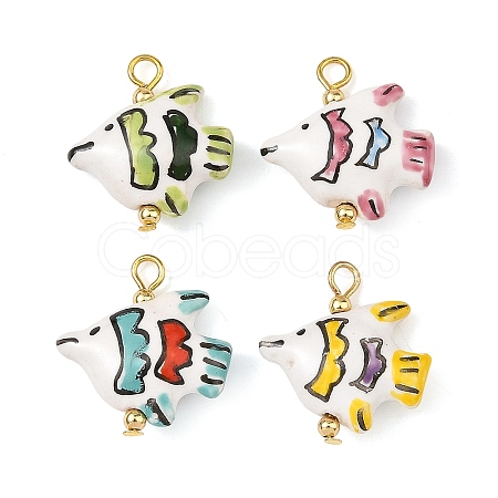 Handmade Porcelain Pendants PALLOY-JF06067-02-1