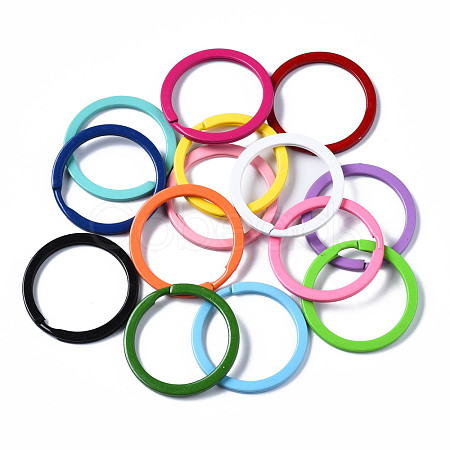 Spray Painted Iron Split Key Rings KEYC-S255-003-1