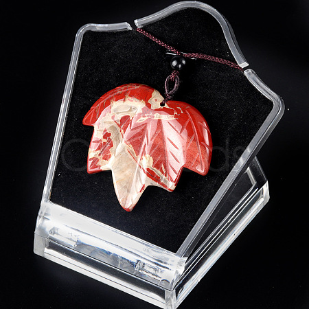 Natural Red Jasper Pendants Necklaces PW-WG25252-06-1