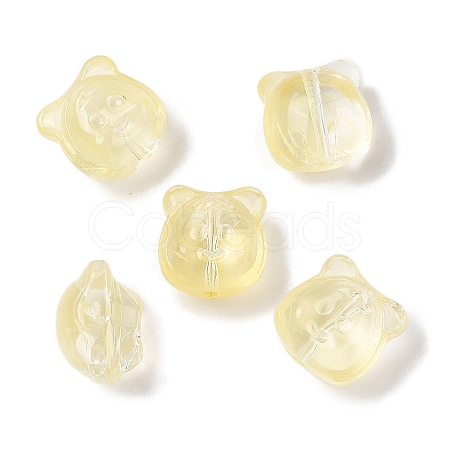 Transparent Spray Paint Glass Beads GLAA-Z011-01G-1