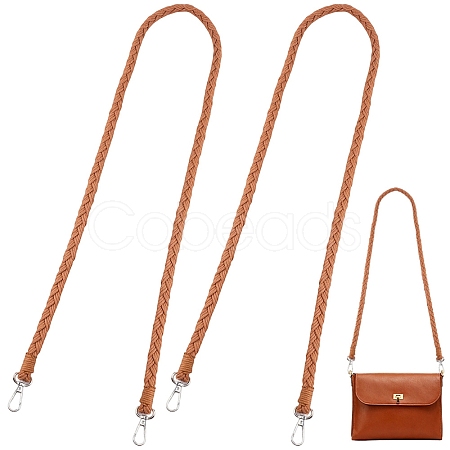 2Pcs Imitation Leather Twist Knitting Cord Mobile Straps FIND-CP0003-73A-1