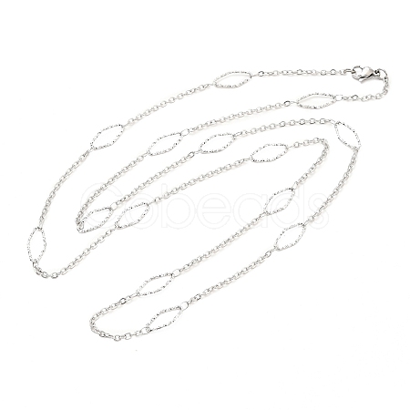 Non-Tarnish 304 Stainless Steel Necklaces STAS-D084-28P-1